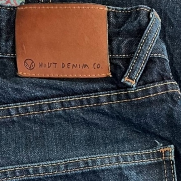 📌 SOLD Hiut Denim Designer Jeans RARE Made in Wales Workr Straight Leg 34x32 - Picture 3 of 16